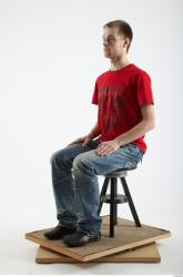 Whole Body Man Artistic poses Casual Slim Studio photo references